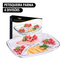 Petisqueira Parma C/ 4 Divisões Vidro Klassikglas - Ruvolo