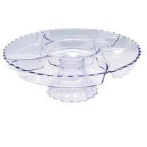 Petisqueira Pe Decorativa Transparente Decorativa 5 Cavidades Petisqueira Pe Decorativa Transparente Decorativa 5 Cavidades