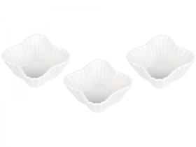 Petisqueira Porcelana Quadrado 3 Peças Hauskraft - Wave