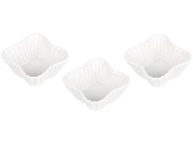 Petisqueira Porcelana Quadrado 3 Peças Hauskraft - Wave Petisqueira Porcelana Quadrado 3 Peças Hauskraft - Wave