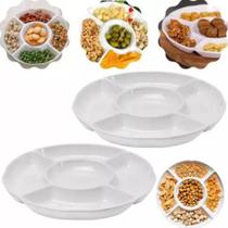Petisqueira Redonda 5 Divisórias Frios Queijo E Doce Churrasco 23cm