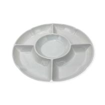 Petisqueira Redonda 5 Divisórias Frios Queijo E Doce Churrasco 23cm
