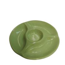 Petisqueira Redonda Cerâmica 4 divisórias + 6 mini garfos: Decore sua mesa com elegância e praticidade!