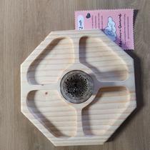 Petisqueira Redonda com Porta Copo