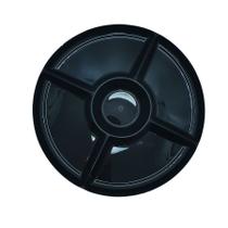 Petisqueira Redonda de Plástico com 5 cavidades - Preta - 1 unidade - Rizzo