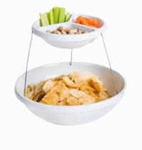 Petisqueira retratil plástico e metal