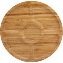 PETISQUEIRA TABLE 2x25x25cm BAMBU NATURAL COM 5 DIVISOES