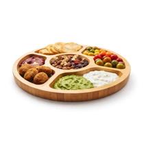 Petisqueira Tabua Bamboo Aperitivos Frios Queijo 33cm Petisqueira Tabua Bamboo Aperitivos Frios Queijo 33cm
