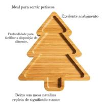 Petisqueira Tabua de Petiscos Madeira M02 Árvore de Natal - Usimade decor
