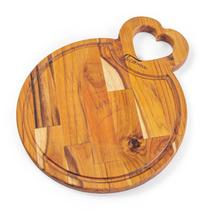 Petisqueira Teca Com Alça De Coração 36x29cm Tecawood
