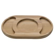 Petisqueira Tramontina de Madeira Oval 3 Divisórias Petisqueira Tramontina de Madeira Oval 3 Divisórias