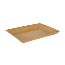 Petisqueira travessa Retangular 32cm Marrom Claro