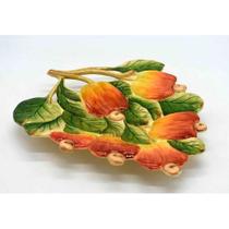 Petisqueira Zanatta Cerâmica Caju c/Folhas New Relevo 26x28x3cm