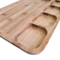 Petisqueiras Decorativa Bambu Resistente Com Divisoria 2 Peças