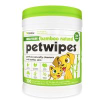Petkin Mega PetWipes 200 toalhetes de bambu para cães e gatos