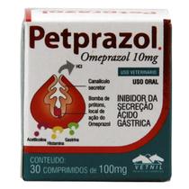 Petprazol 10mg 30 Comprimidos Vetnil Cães e Gatos