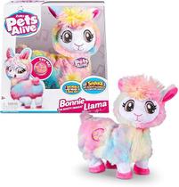 Pets Alive Rainbow Bonnie The Booty Shakin Llama Brinquedo Robótico Dançante Alimentado por Bateria da ZURU, 1 Unidade