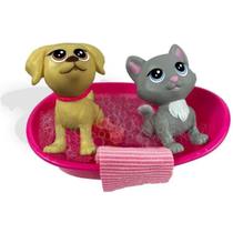 Pets da Barbie Hora do Banho Gata e Taffy Pupee 1299