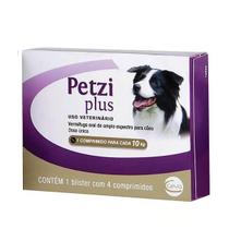 Petzi Plus 700mg Vermífugo para Cães 10kg Ceva 4 Comprimidos