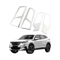 Peugeot 2008 2020-2022 Moldura Decorativa De Aço Inoxidável Para Maçaneta Interna Acessórios