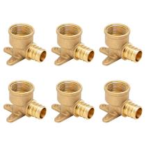 Pex Fittings SUNGATOR 3/4 Drop Ear Elbow, pacote com 6 unidades em latão