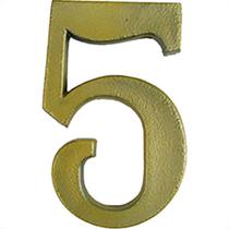 Pexcel Numero Colonial Bronze 5 - Kit C/10 Pc