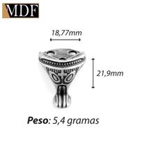 Pezinho Medio para Caixa e Bandeja Prata Velho