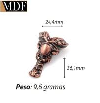 Pezinho Todo Trabalhado 2,44x3,61cm Caixa e Bandeja Artesanato