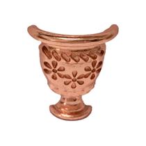 Pezinho Vaso Caixa e Bandeja 420 Cobre com Verniz