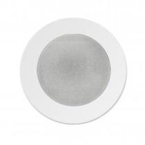 Pf. de emb. ø235mm x h regulável-2 luzes E27-c/Vidro fosco (80%) + Aro Branco