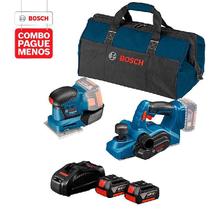 Pg Menos Plaina + Lixadeira + Bateri + Maleta + Carrega 220V - Bosch