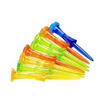 PGM-Te002 Golf Tees com roda plástica, agulha de bola, cor aleatória, 83mm, 50pcs