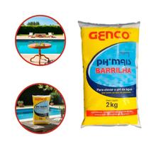 Ph + Elevador De Ph Barrilha Para Piscina 2 Kg - Genco