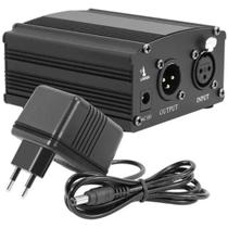 Phantom Power Fonte 48V Entrada XLR Microfone Condensador 220V GT957-2