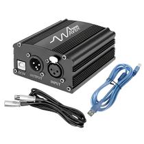 Phantom Power USB 48v + Fonte E Cabo Xlr Para Microfone Phantom Power USB 48v + Fonte E Cabo Xlr Para Microfone