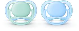 Philips Avent Ultra Air Pacifier, 0-6 meses, azul/verde, 2 pacote, SCF244/20