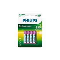 PHILIPS RECHARGEABLE AAA x4 HR03 MICRO 1.2V 950mAh