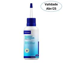 Phisio Limpador Auricular Antiodor Virbac Limpa Orelha 100ml para Cães e Gatos