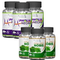 Pholia Negra + Ora Pro Nobis 500 Mg 60 Cáps 6 Potes - Flora viva