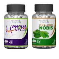 Pholia Negra + Ora Pro Nobis 500 Mg 60 Cápsulas 2 Potes - Flora viva