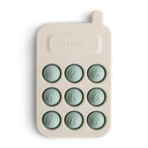 Phone Press Toy mushie Cambridge Blue com silicone de qualidade alimentar Phone Press Toy mushie Cambridge Blue com silicone de qualidade alimentar