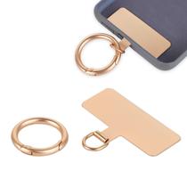 Phone Tether Patch NQEUEPN Universal Metal com anel de mola dourado