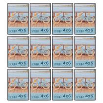 Photo Frame Snap 4x6 Black Front Loading, conjunto de 12