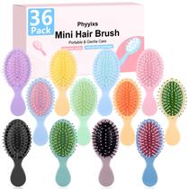 Phyyixs Kit com 36 Escovas Mini Desembaraçantes para Cabelo 14 cm