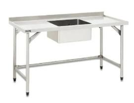 Pia 120x65x90 Inox com 1 Cuba 60x50x33 Fritomaq