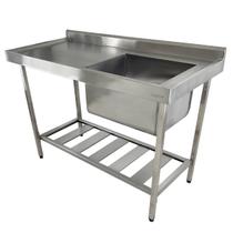 Pia Aço Inox Industrial 120x60x90 cm Cuba Direita Nortinox Pia Aço Inox Industrial 120x60x90 cm Cuba Direita Nortinox