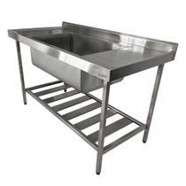 Pia Aço Inox Industrial 130x70x90 cm Cuba Grande Cubão Centralizada Nortinox