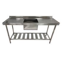 Pia Aço Inox Industrial 150x60x90 cm Cuba Centralizada Nortinox Pia Aço Inox Industrial 150x60x90 cm Cuba Centralizada Nortinox