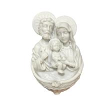 Pia Água Benta Sagrada Família Auréola Parede Resina 17cm Decoração Pia Água Benta Sagrada Família Auréola Parede Resina 17cm Decoração