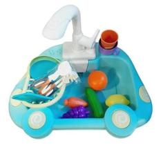 Pia Aqua Magic Torneirinha Sai Água Cozinha Infantil Brincar